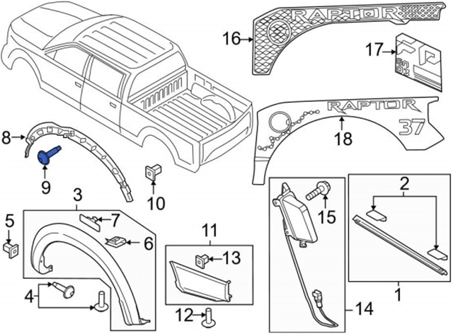 Rexka 15pcs M4.2 Fender Liner Door Trim Panel Wheelhouse Liner Bumper Cover Side Shield Retainer Screw Bolt for Ford W716345S450B Edge Escape F-150 Fusion โ image 5
