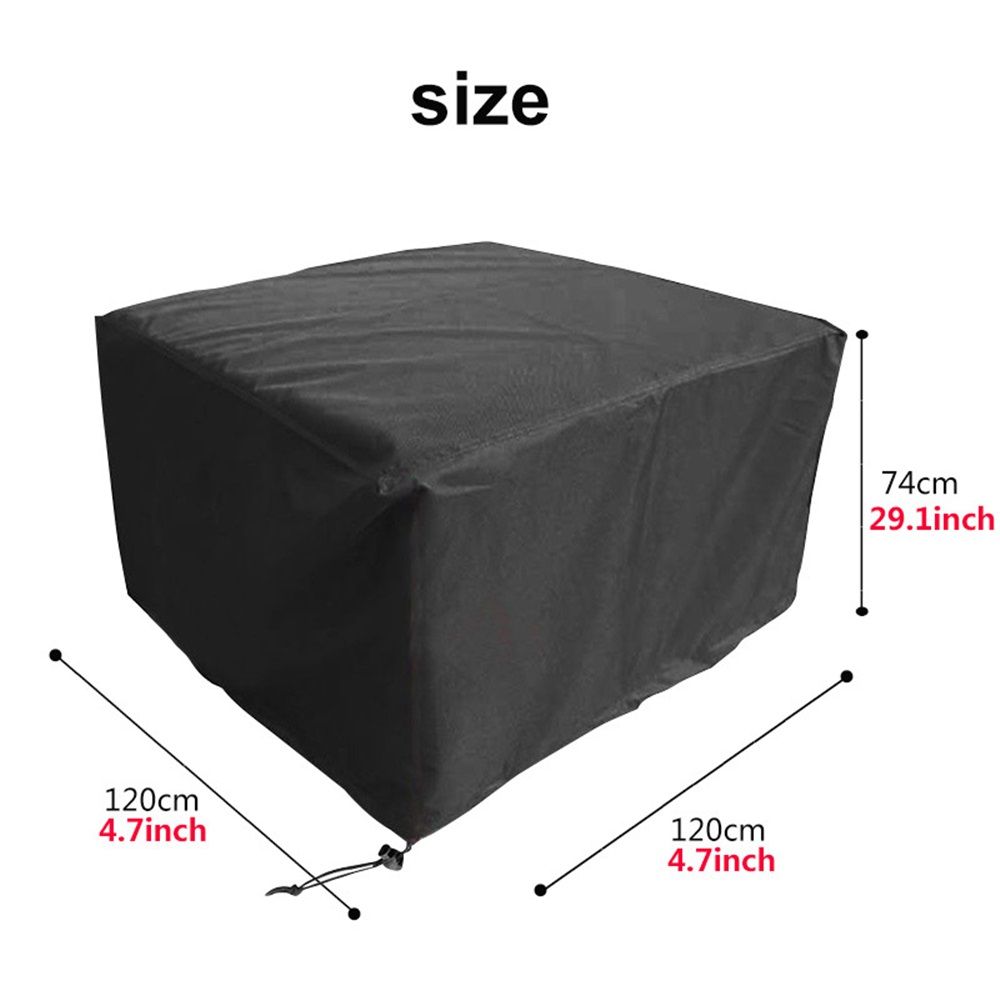 Outdoor Furniture Cover 210D Oxford Cloth Home Waterproof Table and Chair Garden Table Dust Cover(120*120*74CM) — image 5