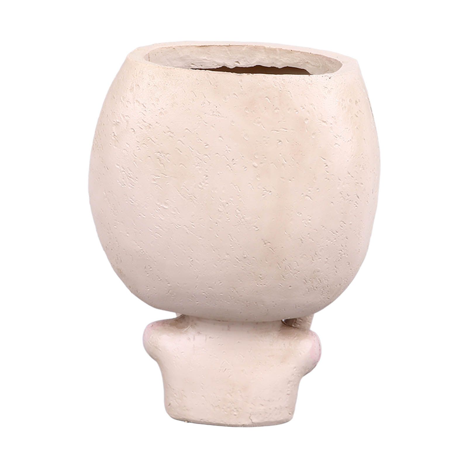 Face Planter Pots Large Caliber Resin Drainage Hole Design Creative Head Succulent Planters Pot for Herbs Succulents Cacti โ image 5