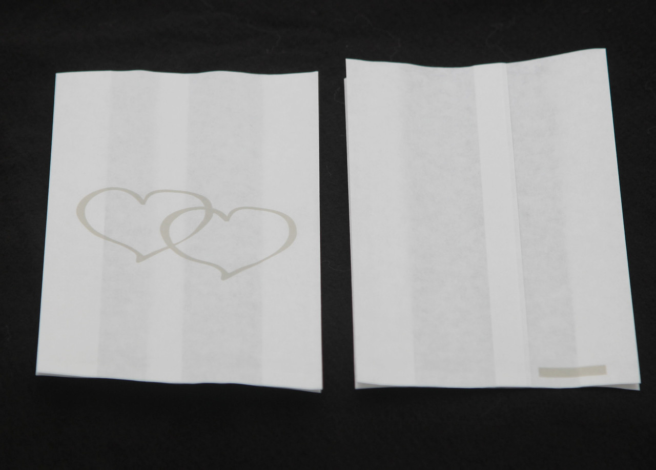 200 Pack Wedding Cake Bags Greaseproof Wax Paper Slice Take Home Favour Large Silver Heart โ image 2