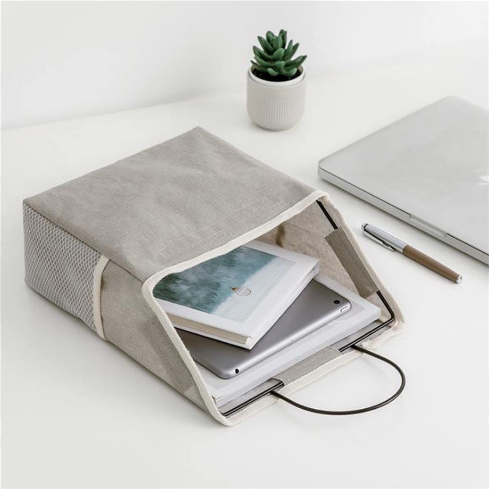 Storage Bag Baskets with Pockets Closet Hanging Waterproof Bin for Door Bathroom Wall Kitchen Bedroom Office Rv Camper(Gray) — image 3