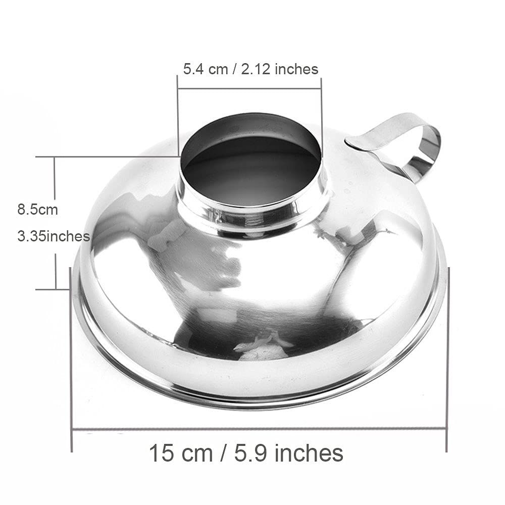 Canning Funnel, Canning Funnel for Wide and Regular Jars, 2 PC Stainless Steel Canning Supplies Kitchen Funnel Jar Funnel โ image 5