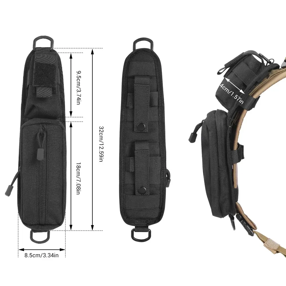 Shoulder Strap Bag Backpack Sundries Pouch Molle Accessory Pouch Tactical Additional Bag Multifunctional EDC - Khaki — image 4