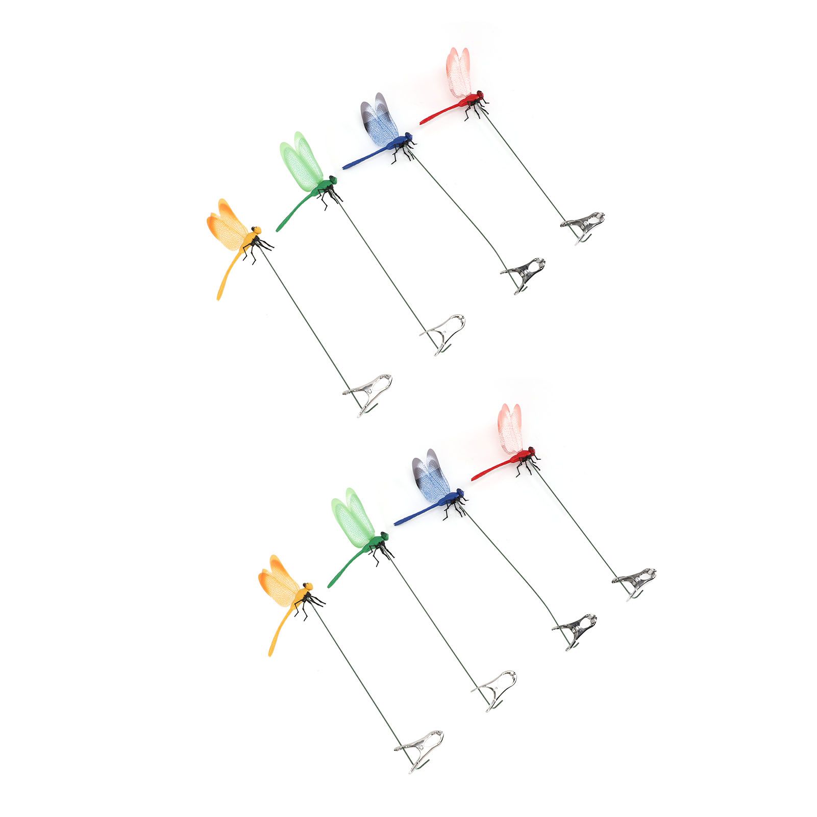 8PCS Fake Dragonfly Clip Waterproof Outdoor 3D Dragonfly Garden Decorative Clips Home Patio Ornaments Crafts โ image 4