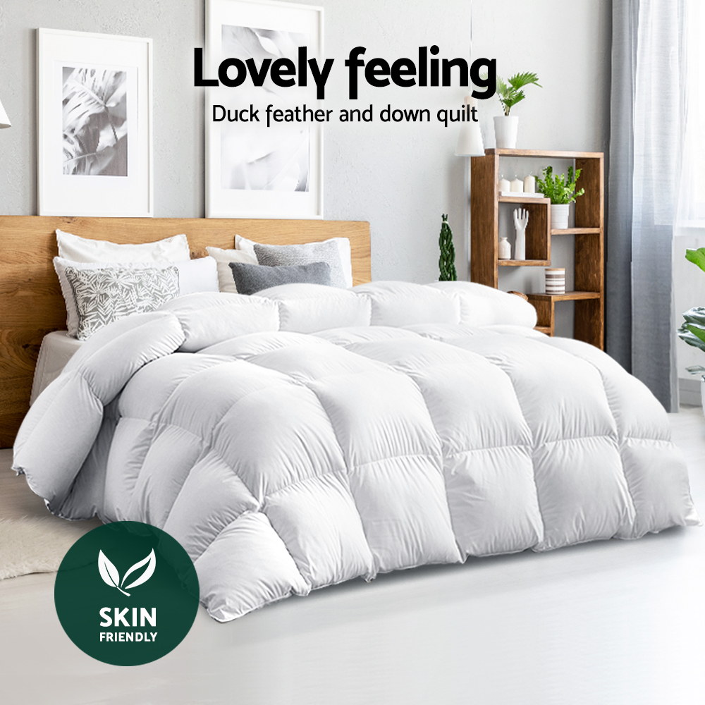 Giselle Bedding 700GSM Duck Down Feather Quilt Duvet Doona Winter Blanket Double โ image 3