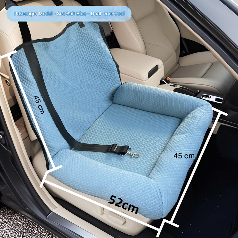 Dark blue Plush Dog Car Booster Seat - 2-in-1 Travel Bed for Small Dogs with Washable Cover โ image 5