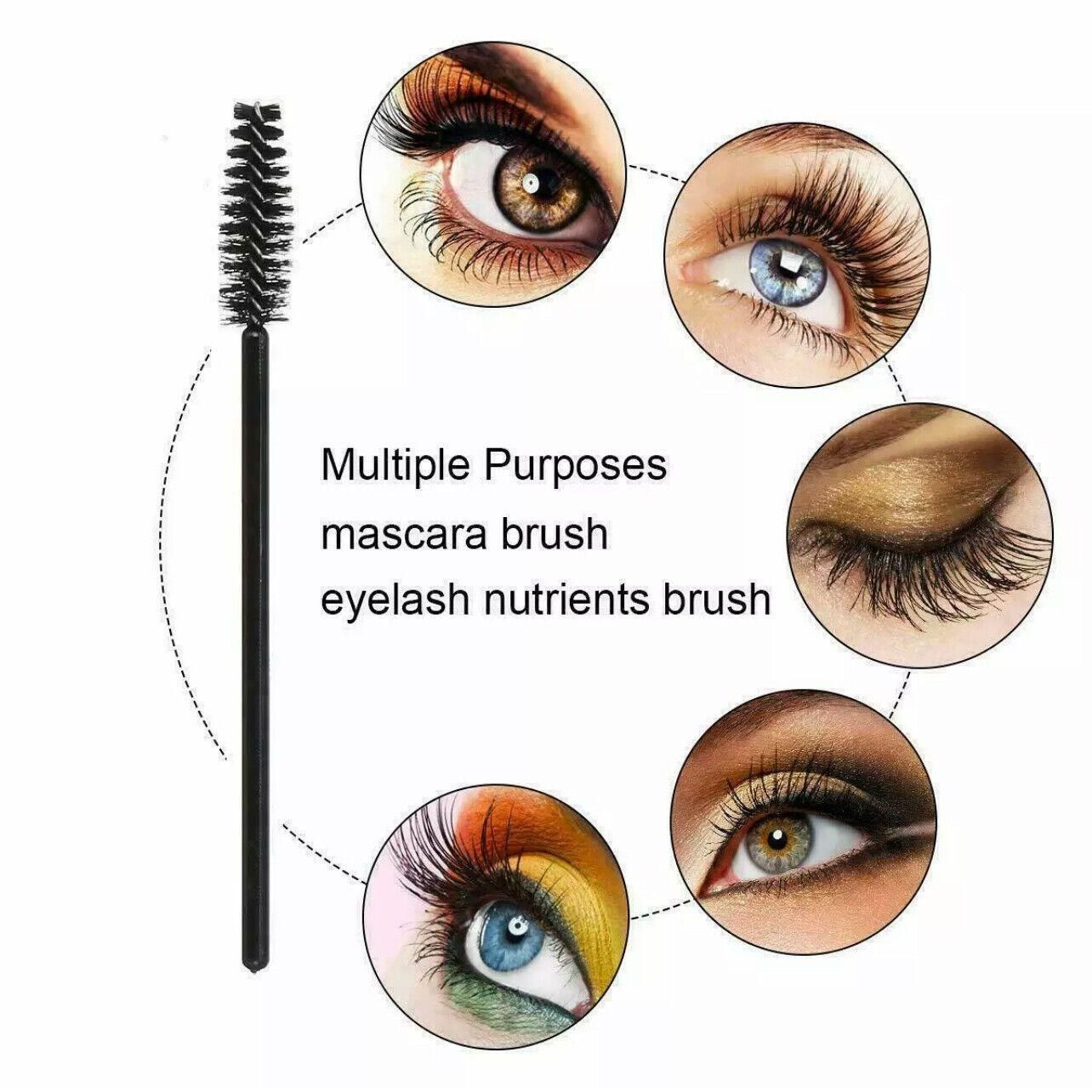 50X Disposable Mascara Wands Eyelash Brushes Applicator Lash Extension Brush - gold+black โ image 5