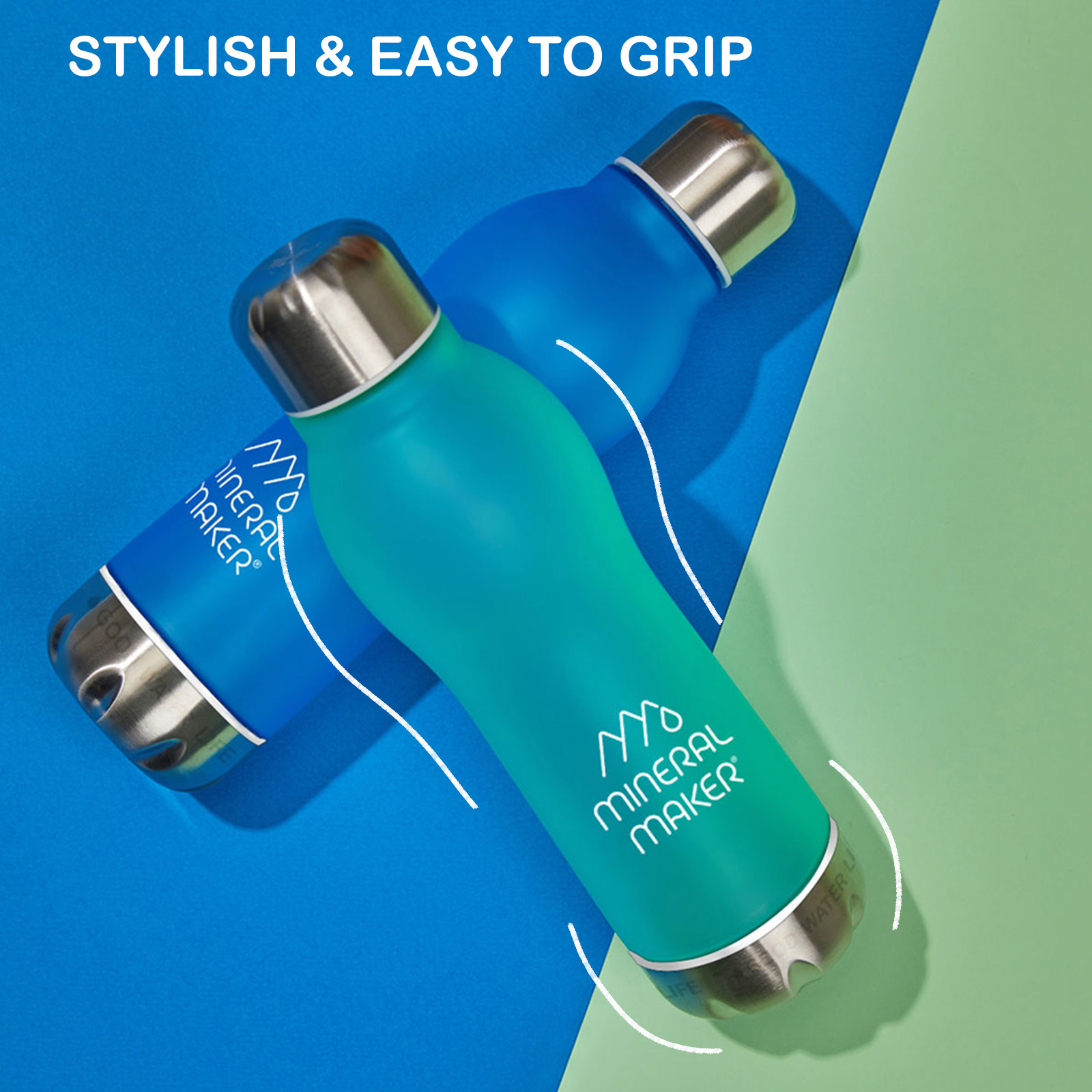 Mineral Maker MORBIDO Alkaline Filter Water Bottle + a Mineral Stone Pouch BLUE — image 6