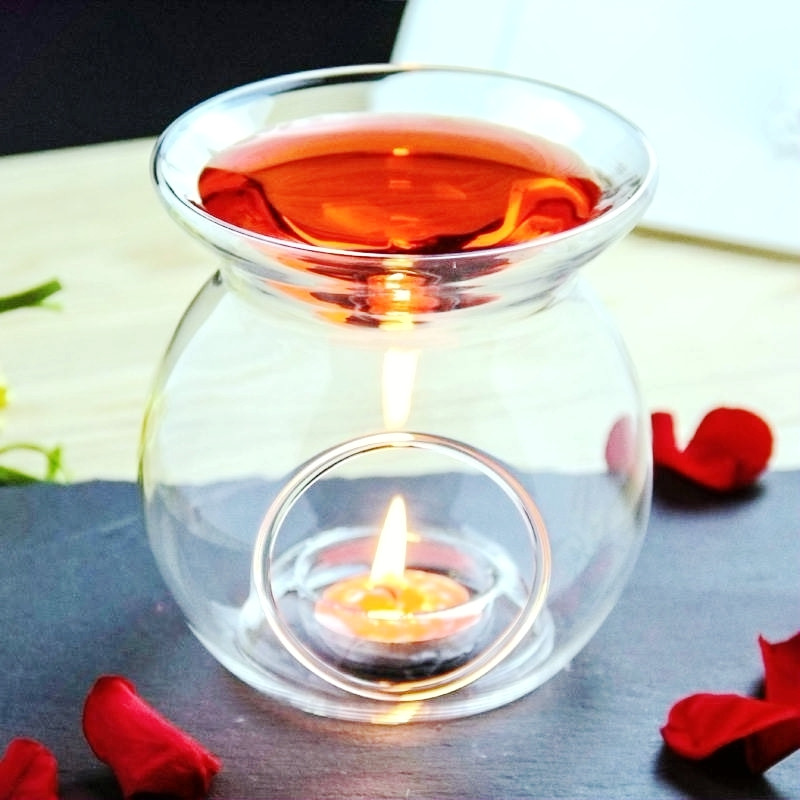 20 Wholesale lot of Perfume Scented Essential Oil Tealight Candle Burner Glass Lamp for Aromatherapy Spa Room Relax 14cm High — image 3