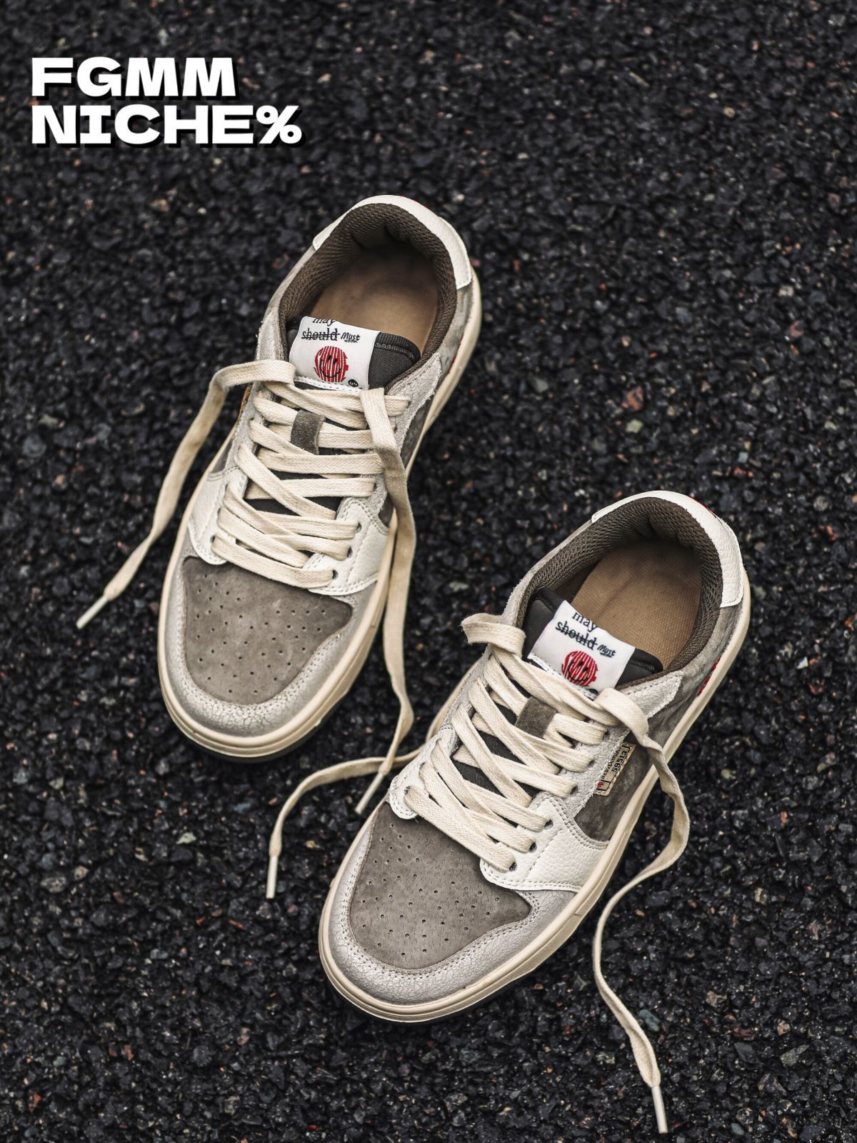 Embroidered Skate Shoes Floral Sneakers Canvas Skateboarding Shoes Handcrafted - Khaki - Size 7(AU7/EU40) — image 5