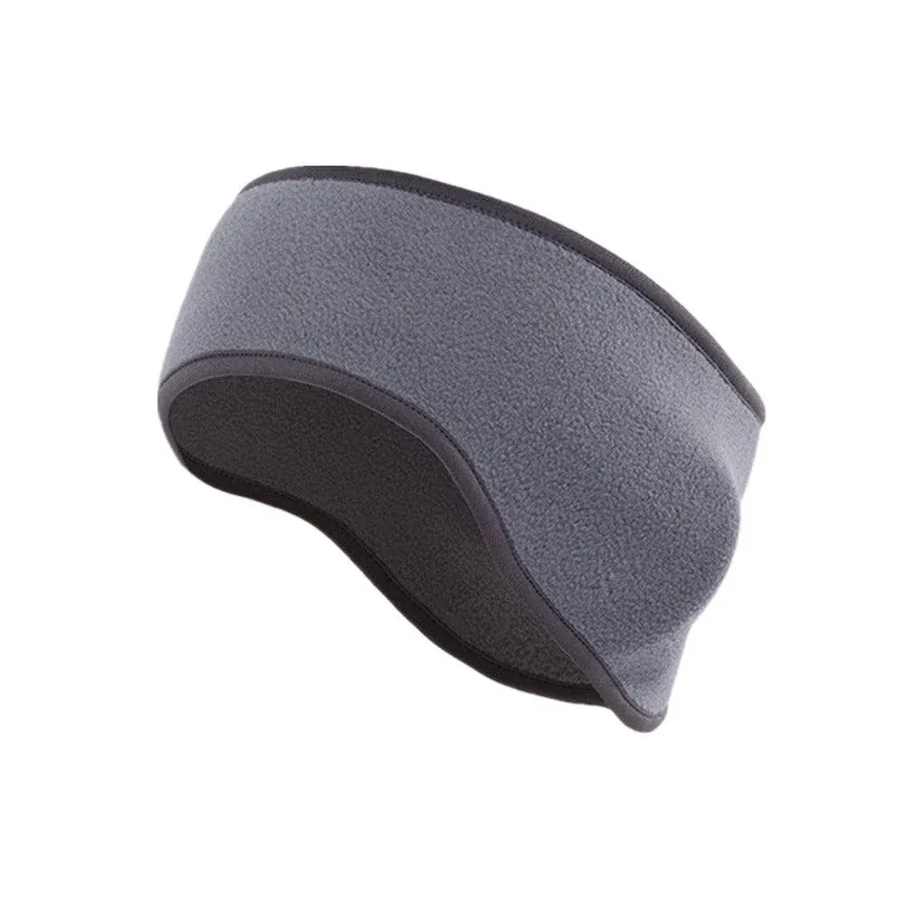 Outdoor Winter Fleece Ear Warmer Sports Headband Skiing Warm Earmuffs Headband - Grey