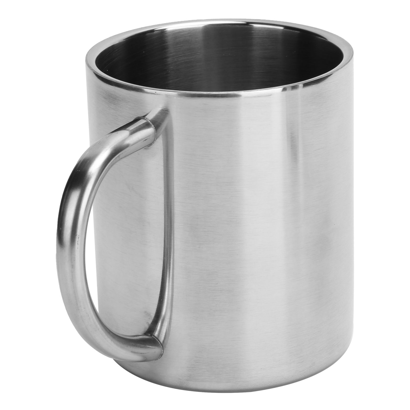 Mug Cup 304 Stainless Steel Sanding Mirror Finish Portable Coffee Cup with Handle 300ml — image 3