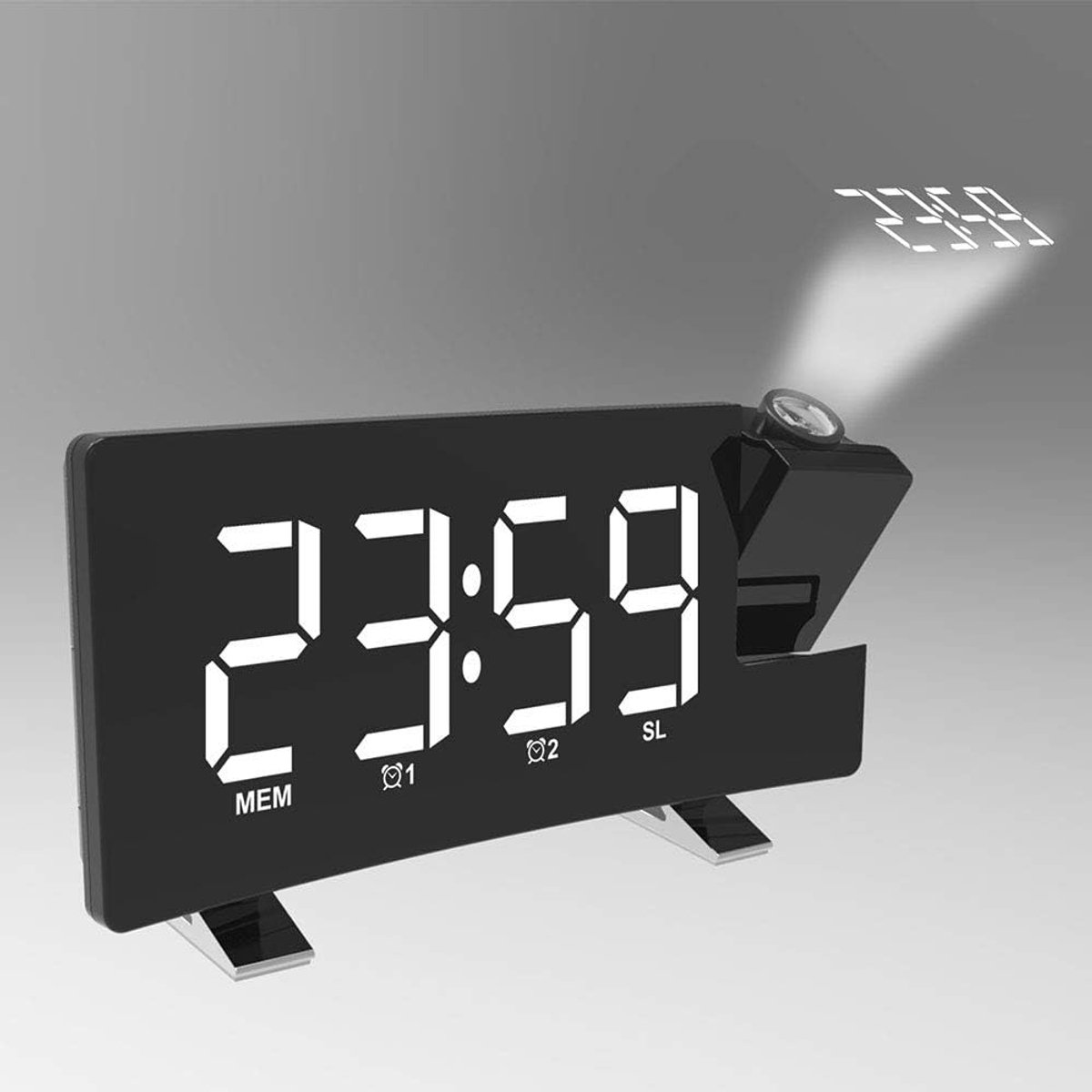 Alarm clock - radio - clock - Projection alarm clock - Digital alarm clock - Projection clock - Alarm Clock radio - digital clock - projection clock — image 3