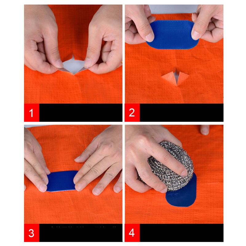 Tarpaulin Repair Tape PVC Leakage Patch Tape Rainproof Cloth Adhesive Tape 45 Volumes Blue โ image 6