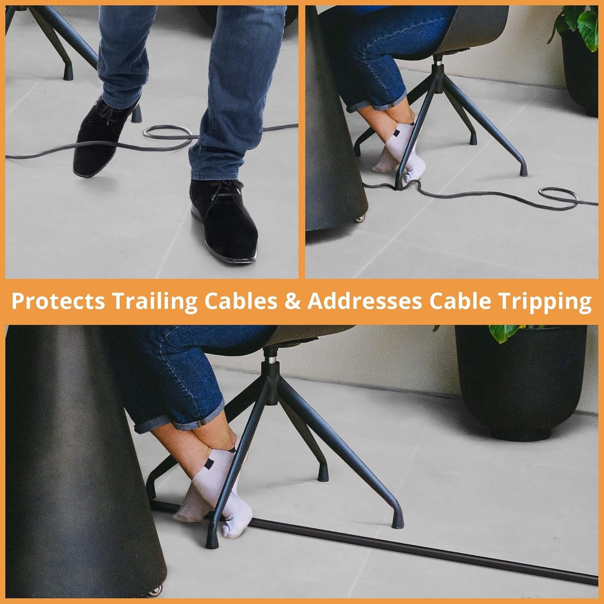 Cable bridge bottom - Self-adhesive cable duct - PVC - Cable duct floor - Concealing cables - Cable protection - Power cables suitable for homes, offices โ image 4