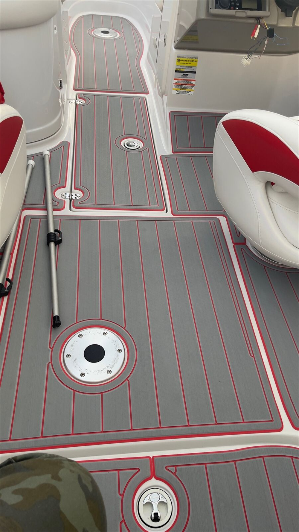 2007 Crownline 220EX Swim Platform Cockpit Boat EVA Foam Teak Deck Floor Pad Mat SeaDek MarineMat Gatorstep Style Self Adhesive — image 4