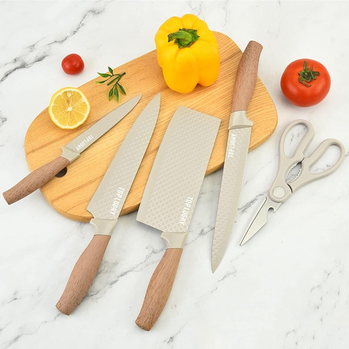 6-Piece Kitchen Knife Set Non-Stick Stainless Steel Blades with Universal Knife Block โ image 6
