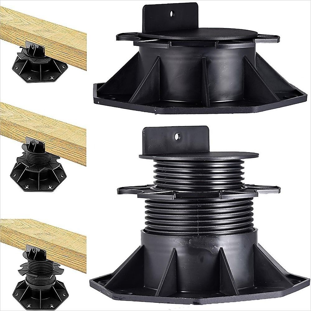 12 Pack Adjustable Deck Support Pedestals Deck Foundation Bases for Raised Outdoor Flooring — image 6