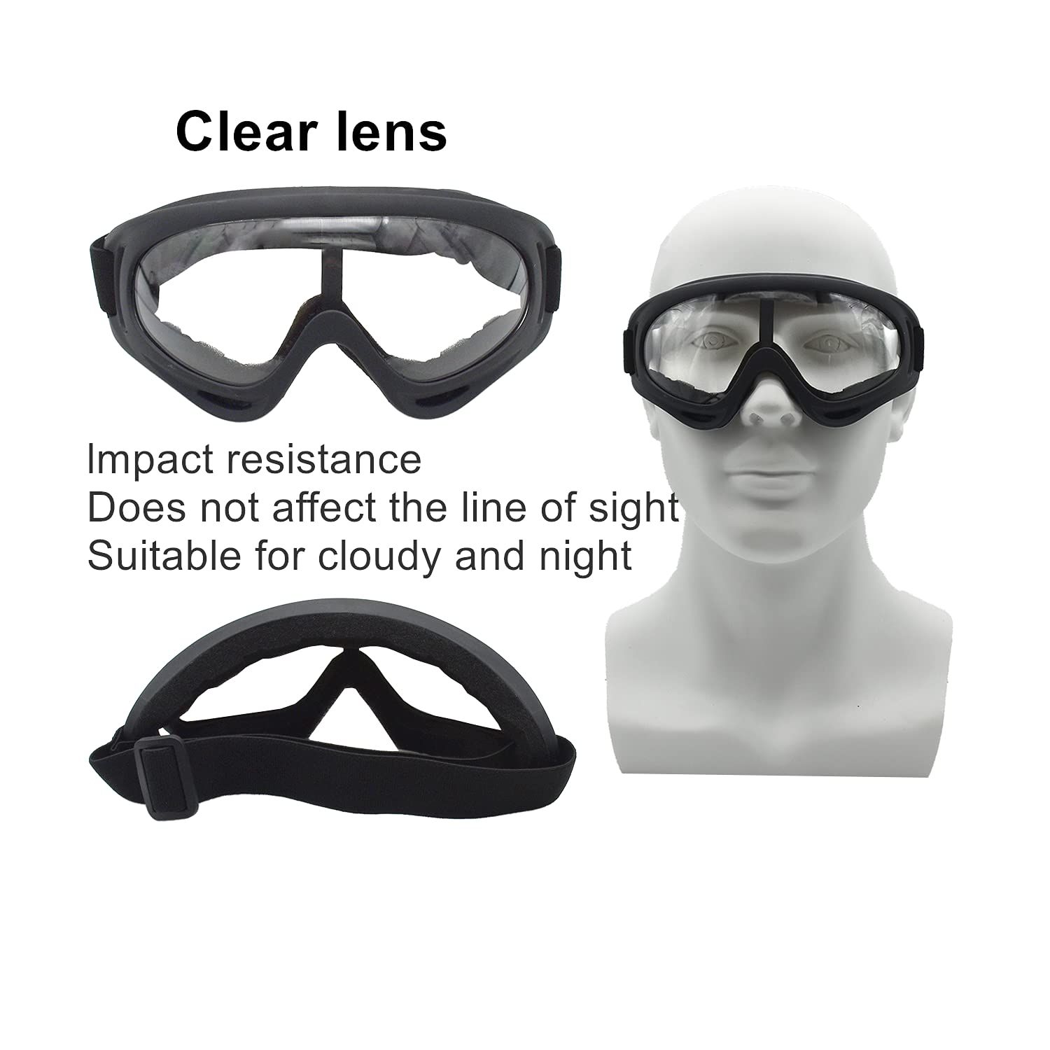 Motorcycle Goggles - Glasses - Dirt Bike ATV Motocross Anti-UV Adjustable Riding Offroad Protective Combat Tactical Military โ image 5