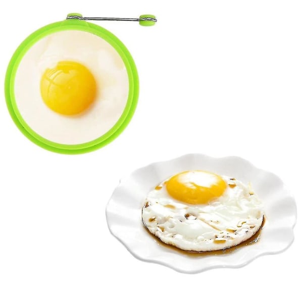 pcs silicone egg ring, egg rings non-stick, egg cooking rings, perfect fried shape or pancake rings — image 4