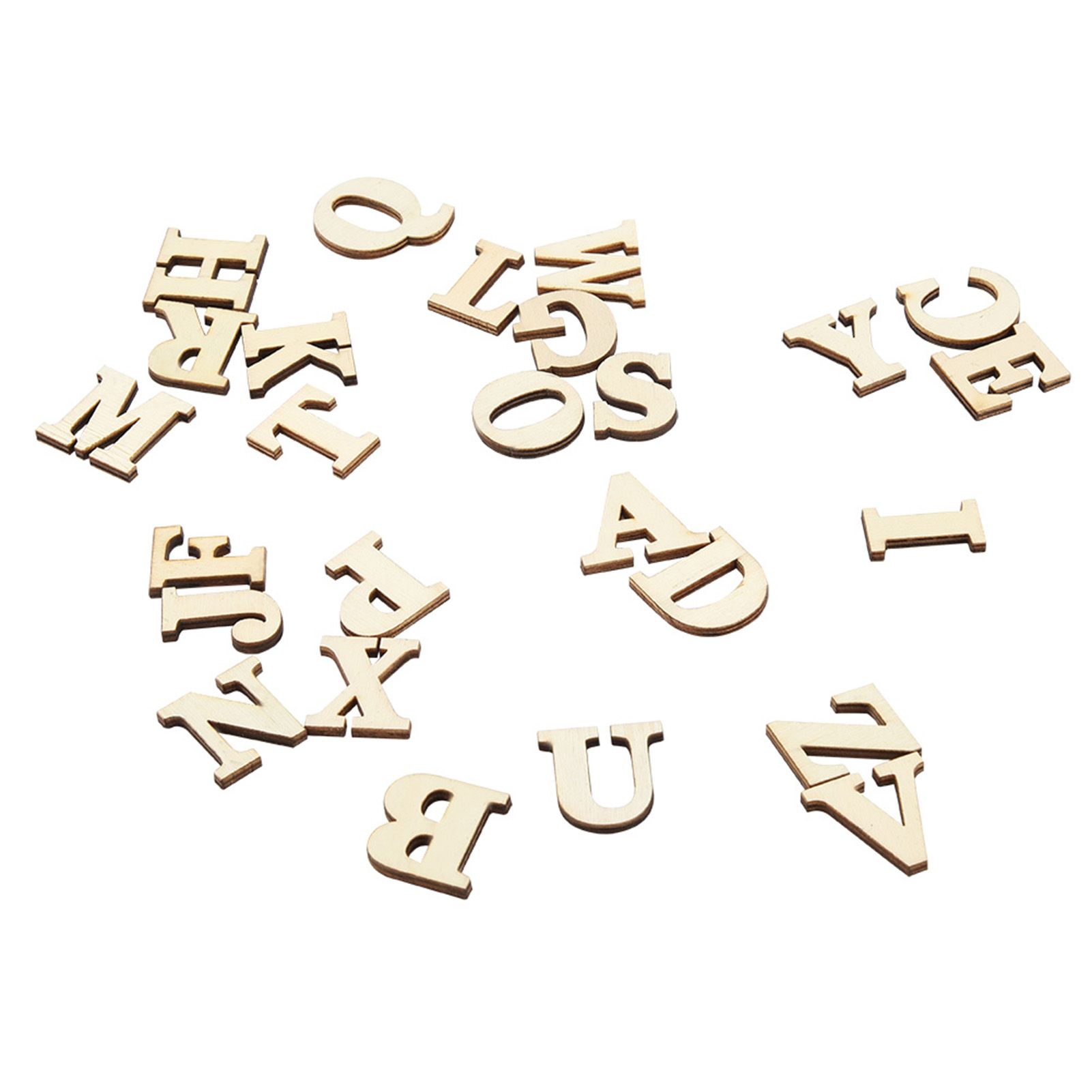 Wooden Self adhesive Numbers Letters for DIY Art Crafts Decor Children Gift (Letters A-Z) — image 3