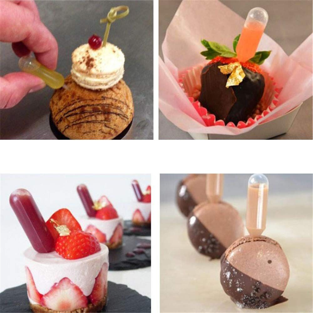 4ml Cupcake Pipettes, 50Packs Small Pipettes Tubes Infusers Strawberries Shot Tubes Liquor Injector Alcohol Infused Mini Pipettes — image 2