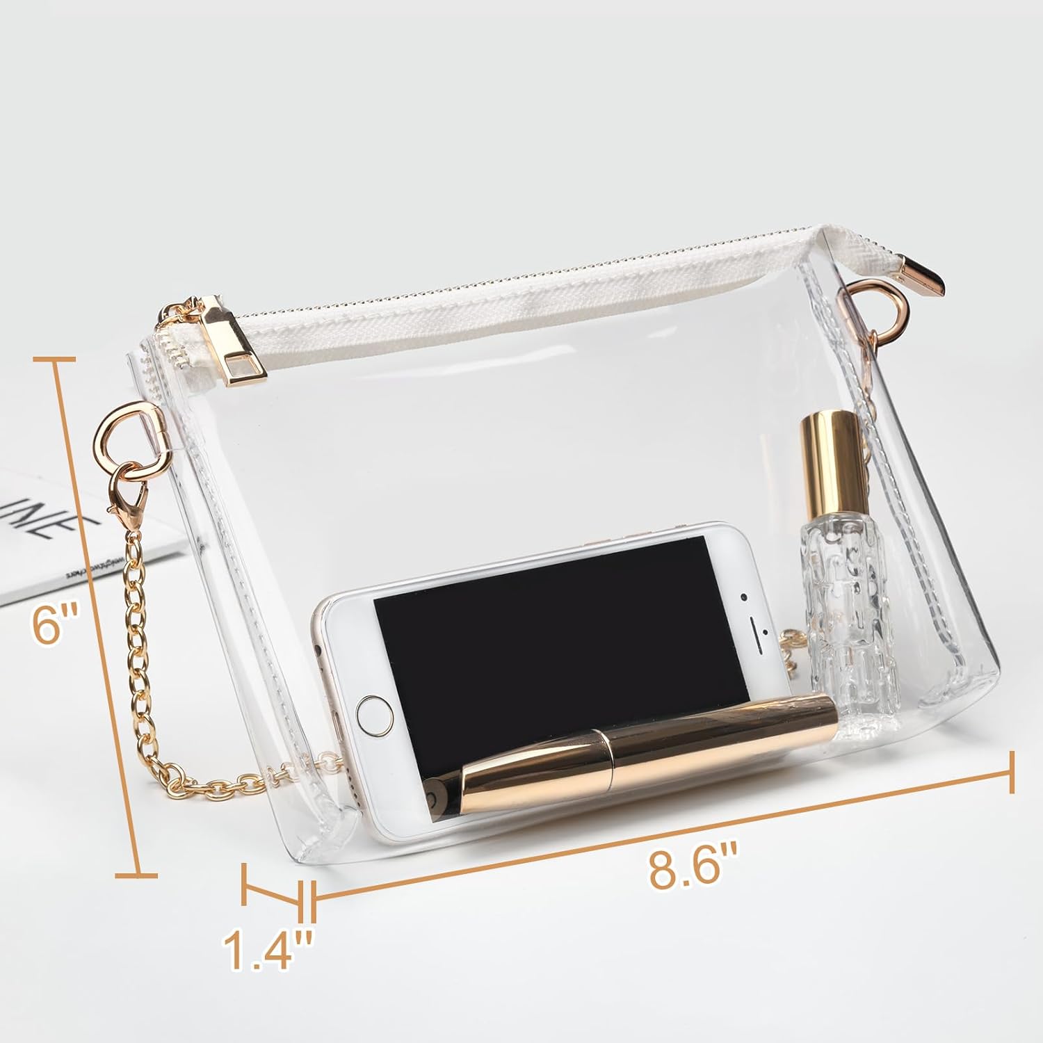 Clear Purse for Women - Stadium Approved Small Crossbody Bag with Zipper, Clear Stadium Bag for Concerts, Sports โ image 3