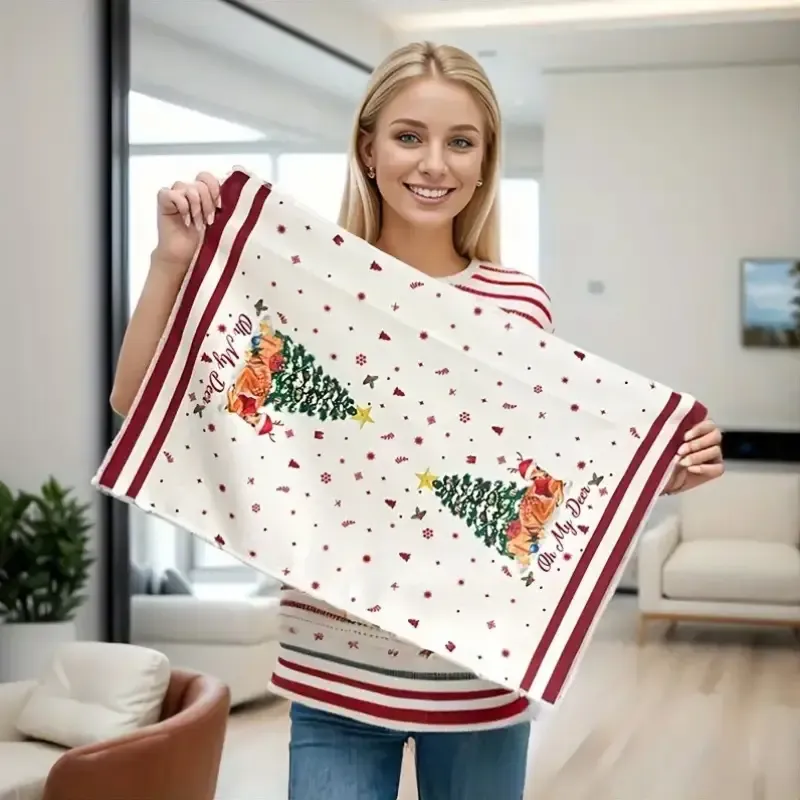 5PCS Microfiber Christmas Towels – Adorable Patterns, Soft & Absorbent, Brighten Up Your Cozy Holiday Moments — image 5
