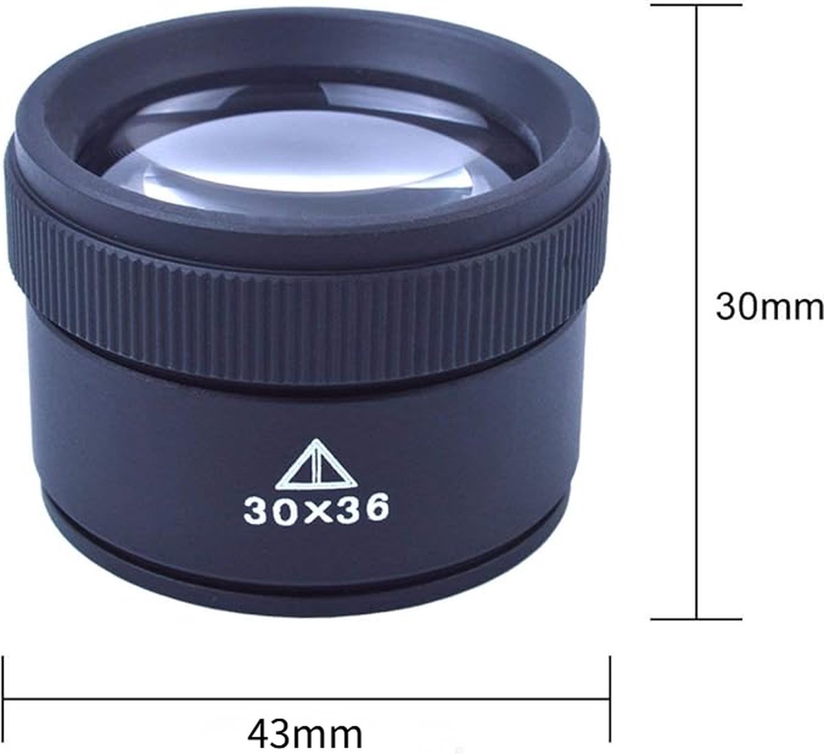Jeweler's Magnifier - Pocket Magnifier - Mini Magnifying Glass - Pocket Magnifier - 30x36 - Magnification 30 - Lens 36mm diameter - Black - Zinc Alloy โ image 2