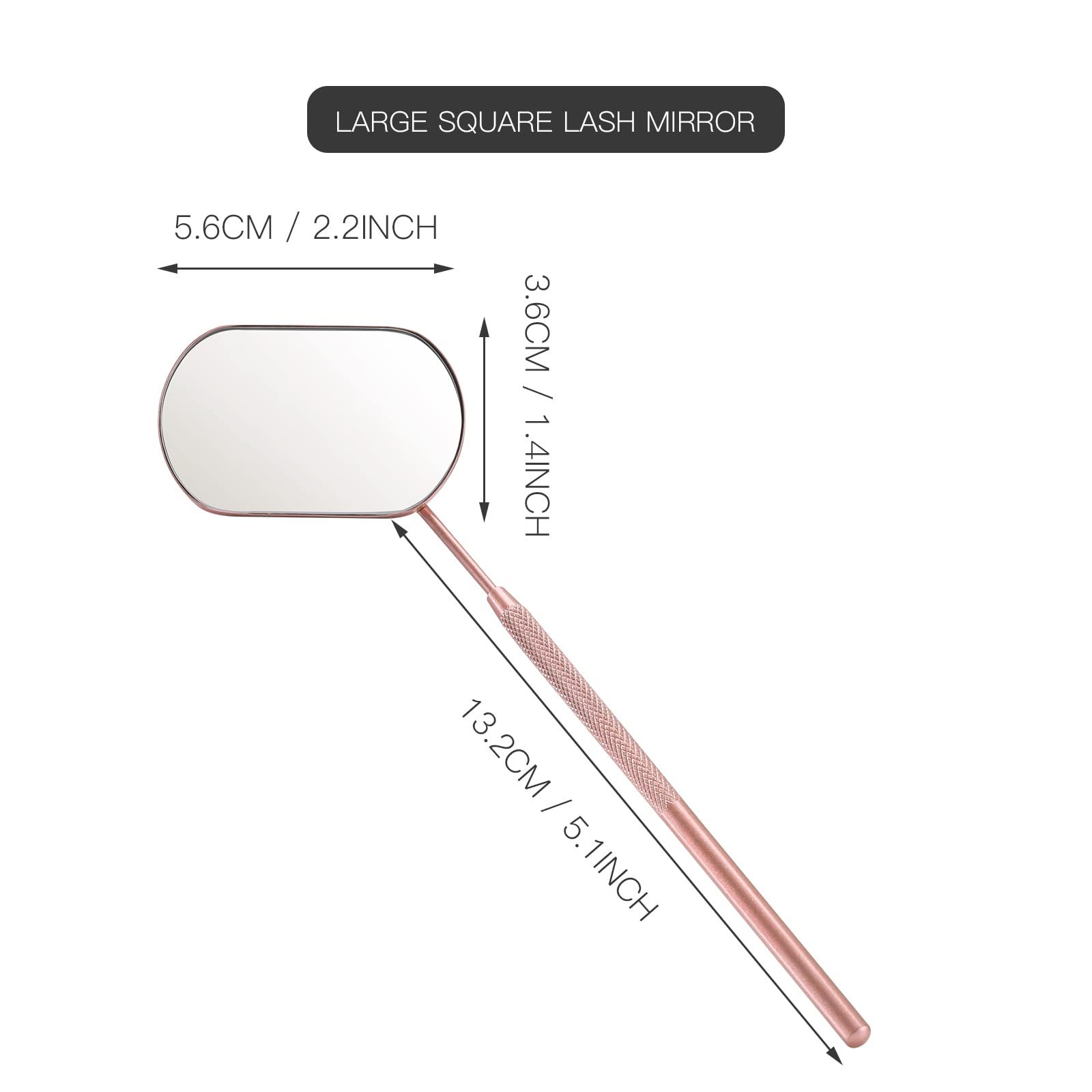 Pretty memory Lash Mirror, 2.2Inches Stainless Steel Makeup Mirror, Eyelash Extensions Accessories for Lash Extension (Rose Gold) — image 2