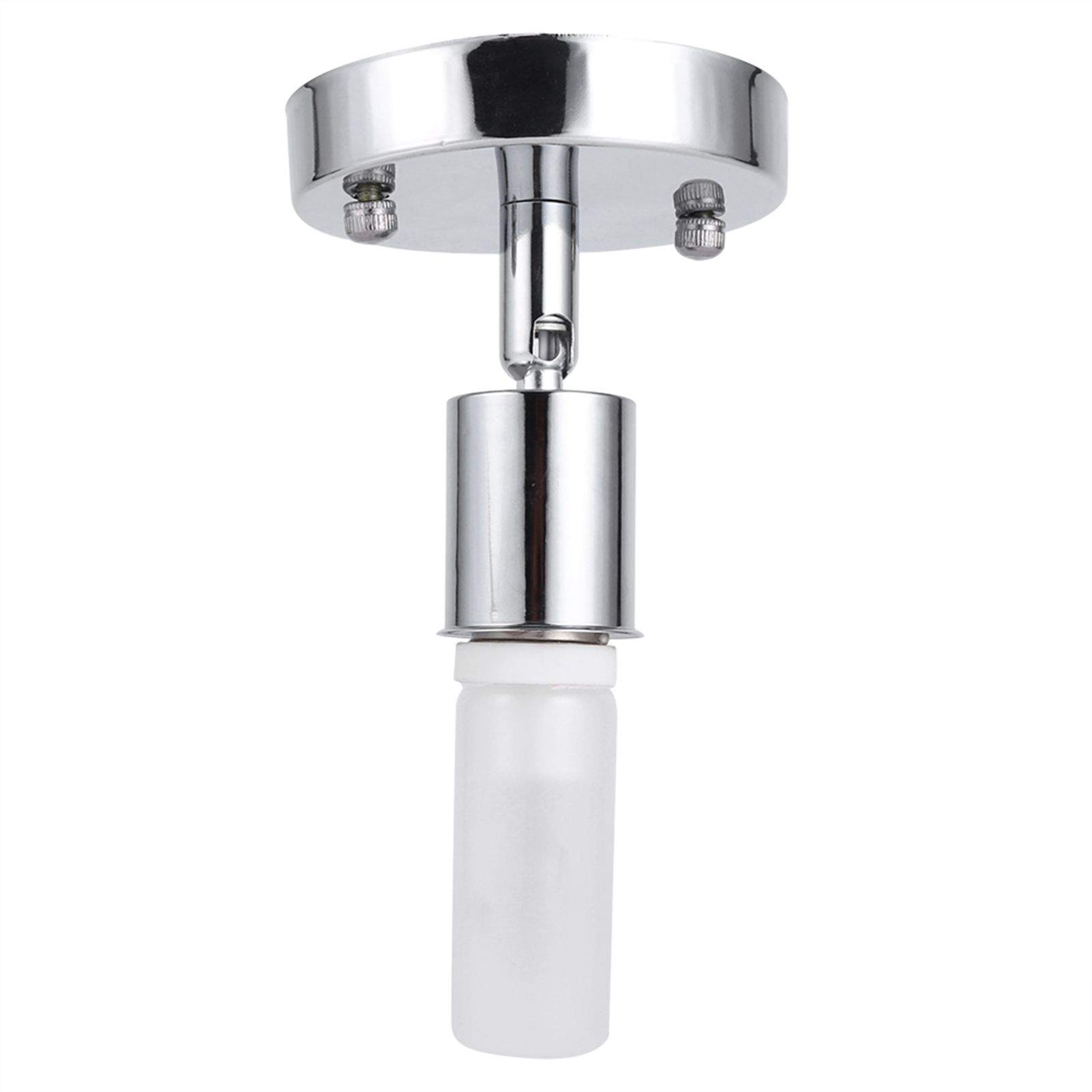 E27 Modern Retro Ceiling Light Wall Mounted Lamp Bulb Holder Socket 180° Rotating Silver — image 3
