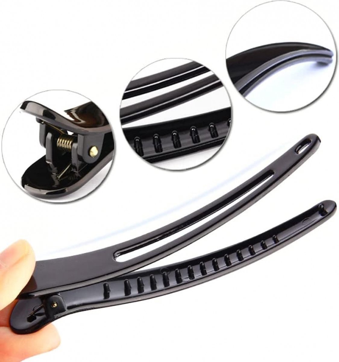 Hairdresser Hair Clips - 12 Pieces - Hair Clip - Sturdy Flat-Nose Hair Clip - Professional Hairdresser Hair Clips - Sectioning Clip - Hair Clips - Hair Pin — image 2