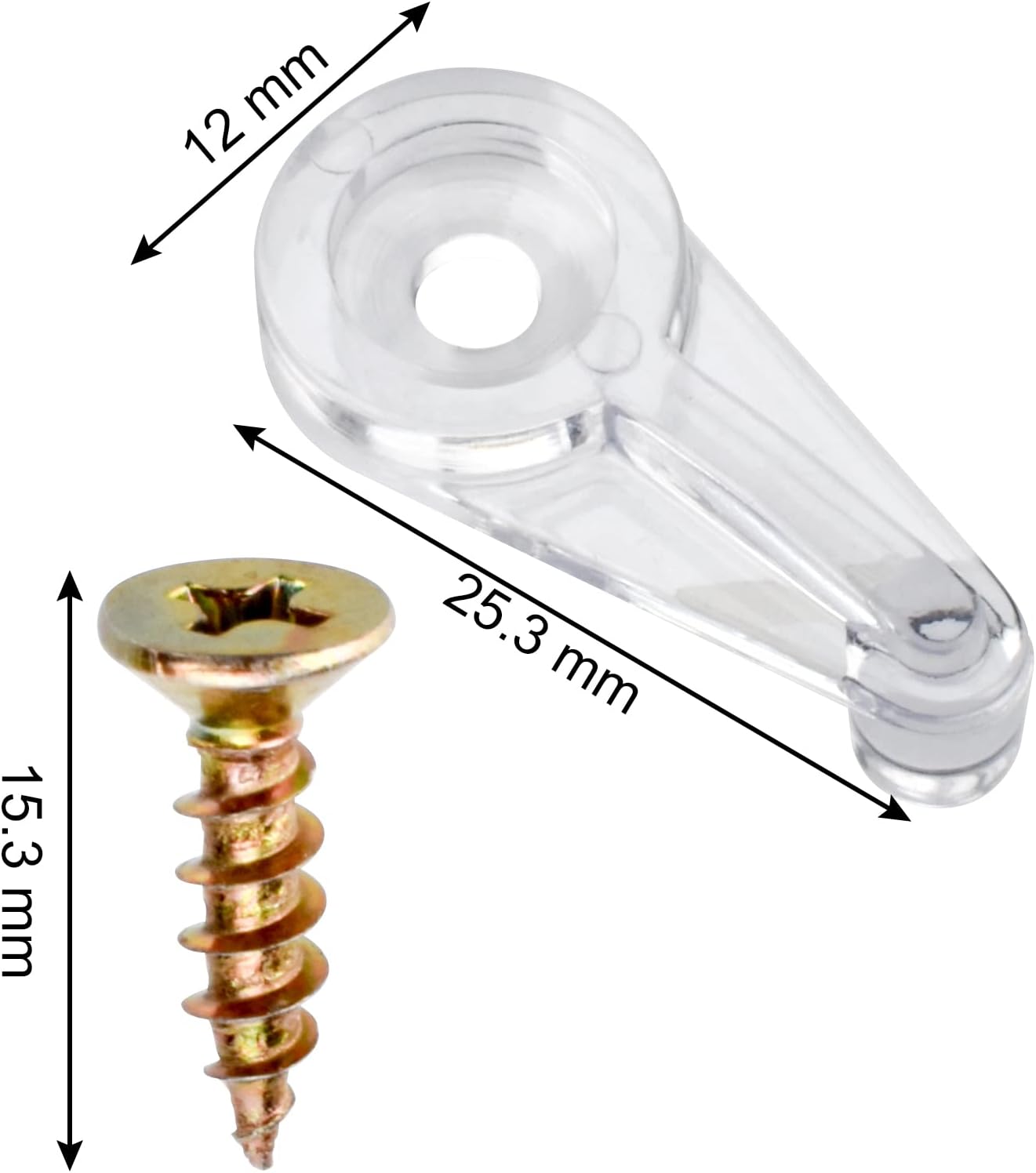 50 Pack Glass Retainer Kit 4-5mm Clips With Screws for Fixing Cabinet Doors — image 2