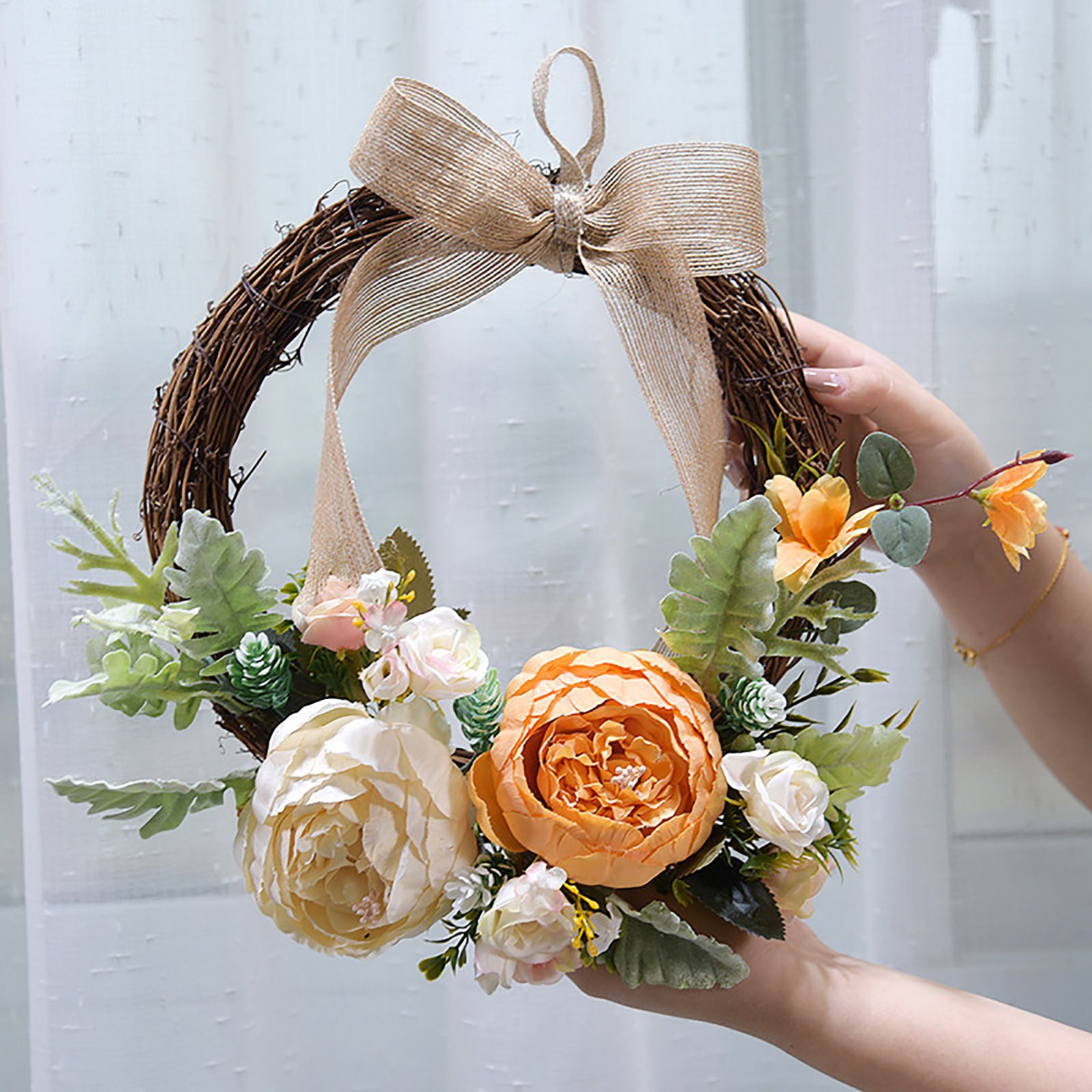 Simulation Peony Garland Outdoor Decoration Garland Wedding Home Door Decoration — image 3