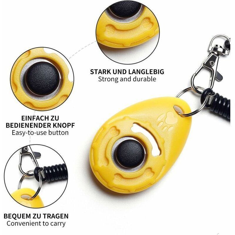 5 Pack Dog Clickers with Wrist Strap, Large Button Clicker, 5 Colors โ image 4