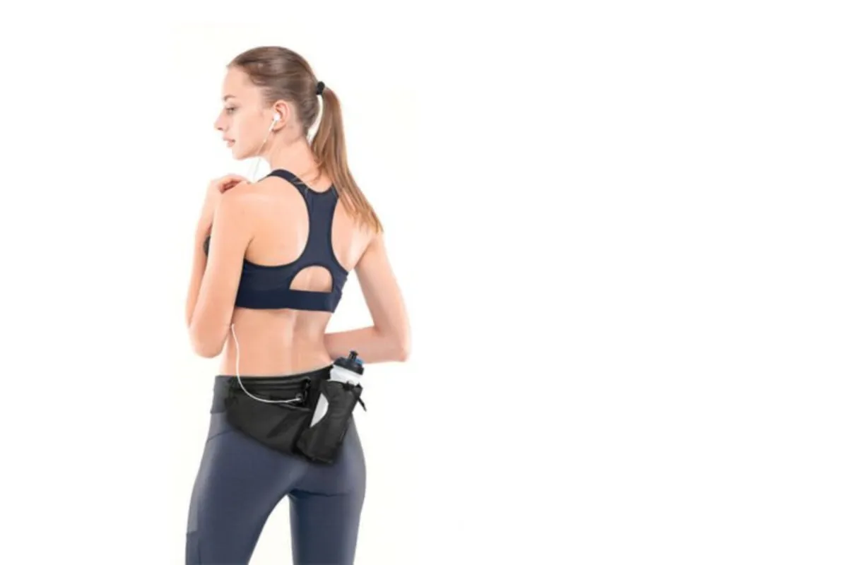 Sport Hydration Belt Bag Portable Breathable Outdoor Running Water Bottle Holder - Black โ image 3