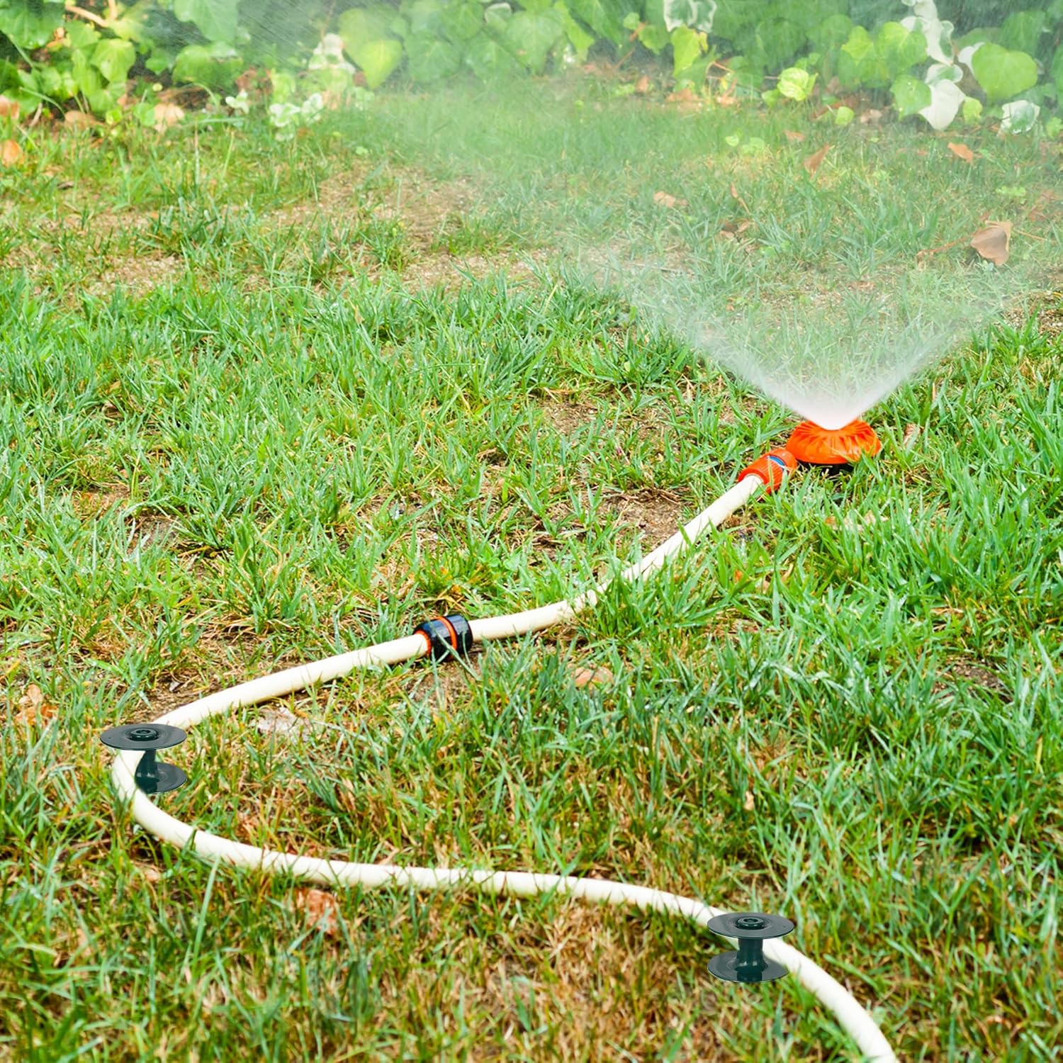 6 Pack Garden Hose Guide Spike, 10 Inch Rustproof Zinc Sturdy Metal Stake, Heavy Duty Spin Top, Keeps Garden Hose Out of Flower Beds for Plant Protection — image 5