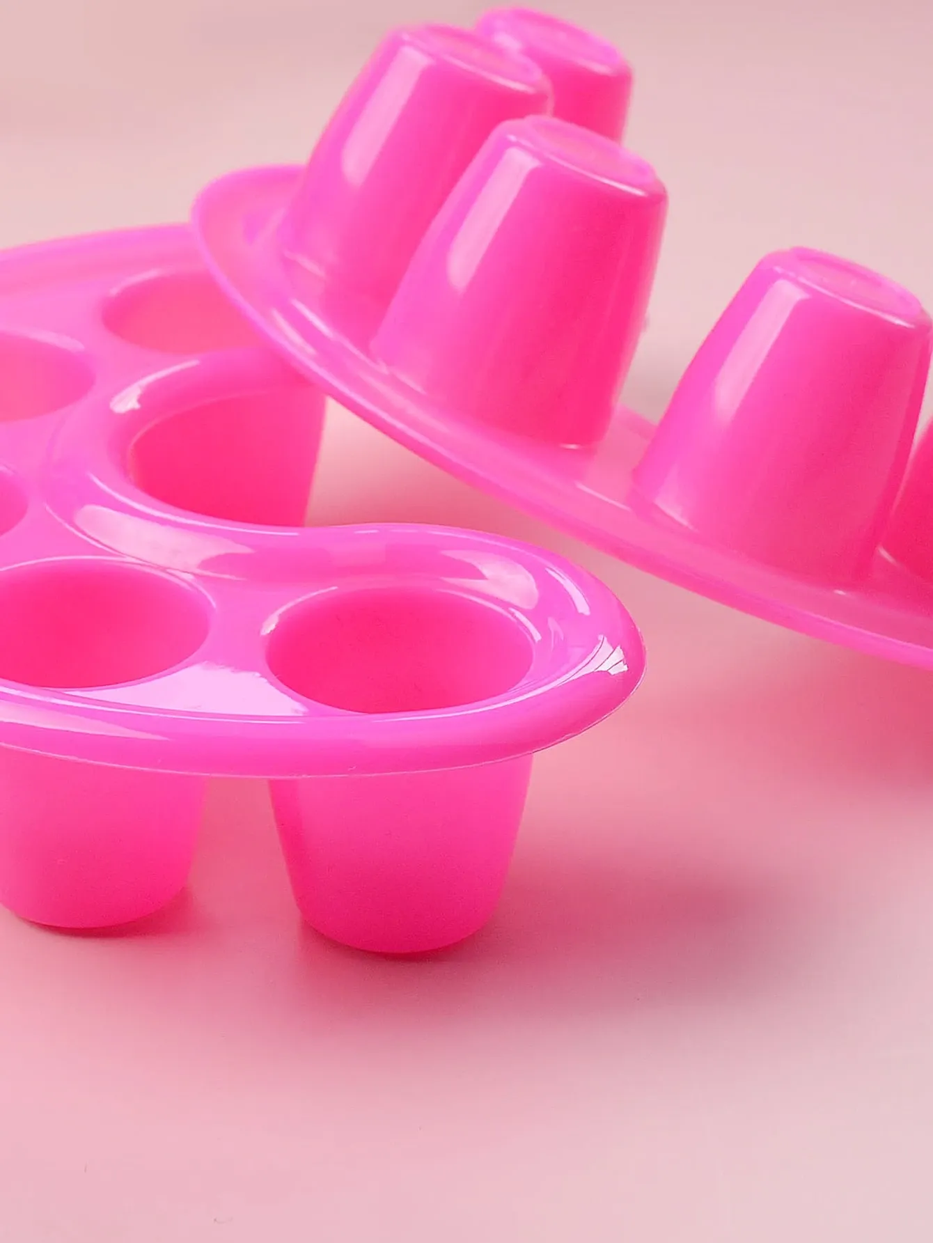 2pcs Nail Soak Bowl Manicure Tray Acrylic Nail Art Tools Salon Supplies For Soaking Fingertips Press On Nails Pedicure Spa Kit Pink — image 3