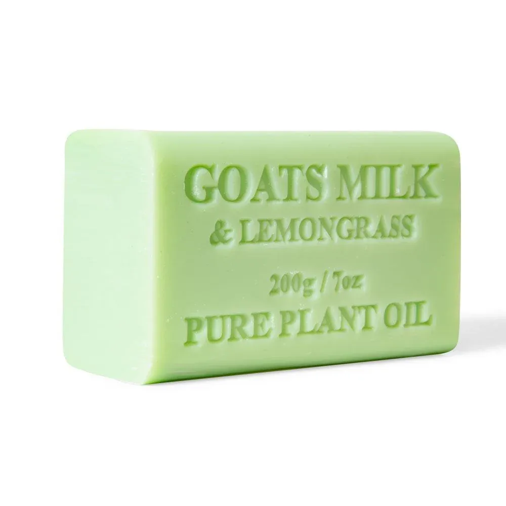 Orku 2 x 200g Goat Milk Lemongrass Soap Bars Australian Made