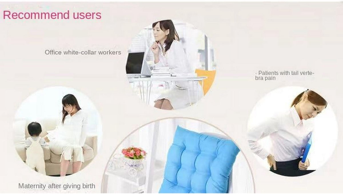 Indoor and Outdoor Chair Cushions - Set of 4 - Square Cotton Chair Cushions - Wicker Chair Cushions - Suitable for Dining Chairs, Patio Chairs, Camping Chairs — image 4