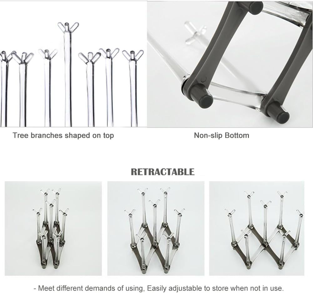 2 Piece Extendable Cup Drying Rack Tree Branch Design โ image 3