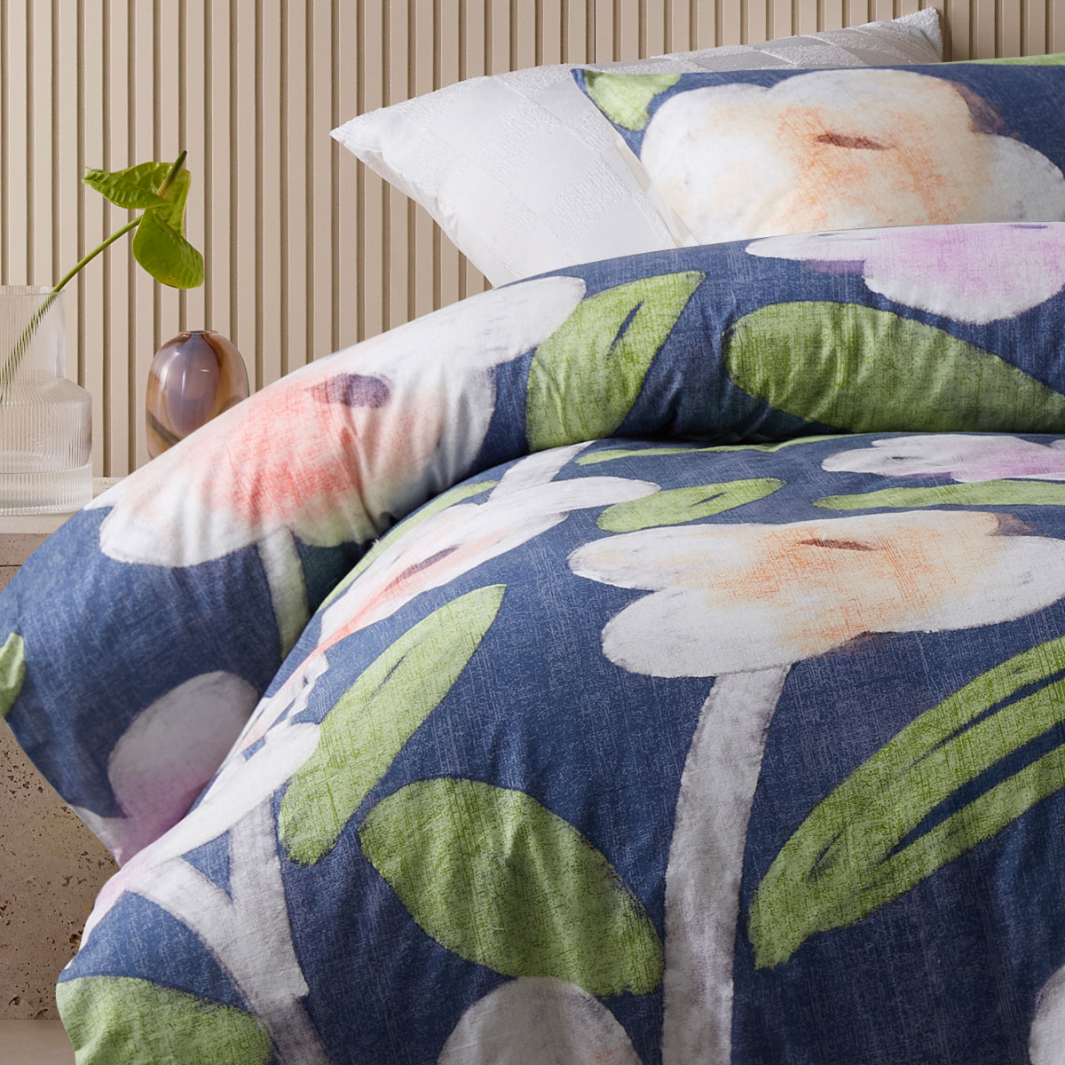 Accessorize Bella Blue Cotton Floral Quilt Cover Set King — image 3