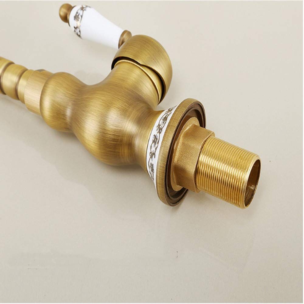 Antique Bar/Prep Deck Mounted Rotatable with Ceramic Valve Single Handle One Hole for Antique Brass Kitchen Faucet โ image 2