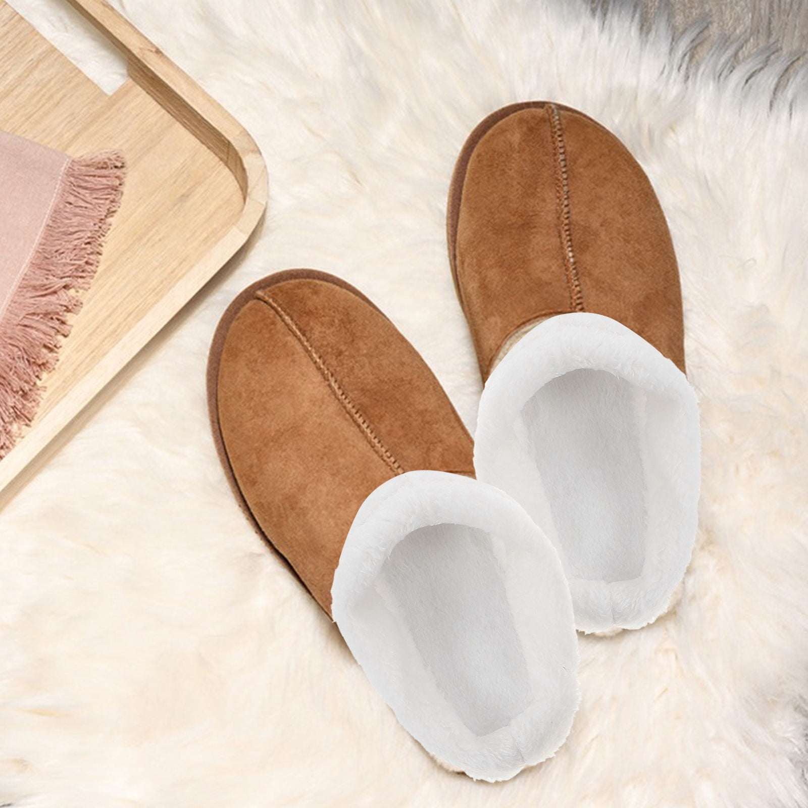 1 Set Shoe Liners Warm Lining Removable and Washable for Women Winter Season Outdoor Activities — image 3