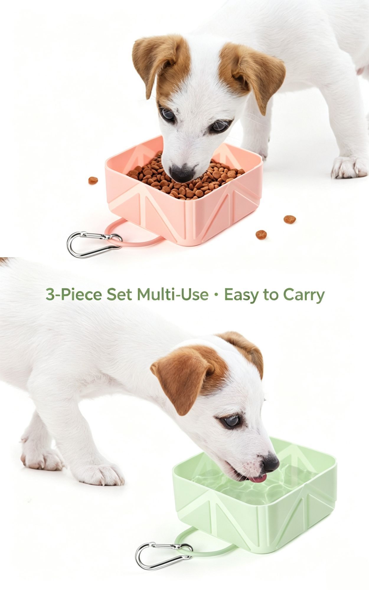 Soft Silicone Fold‑able Pet Outdoor Bowl, Compact Dog Cat Feeding Water Bowl, Nice Holiday Present for Pet Keepers — image 3