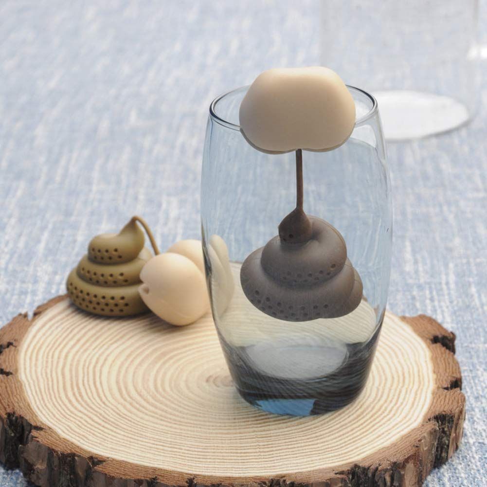 Funny Loose Leaf Tea Infuser Ball, Food Grade Silicone Stool Shape Hot Tea Infuser Tea Strainer Ball Filter — image 5