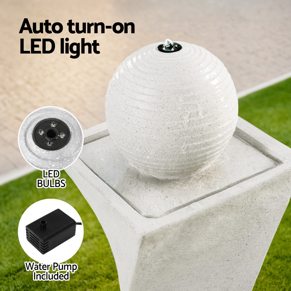 Gardeon Solar Fountain Water Feature Bird Bath Outdoor Garden LED Lights Ball 85CM โ image 6