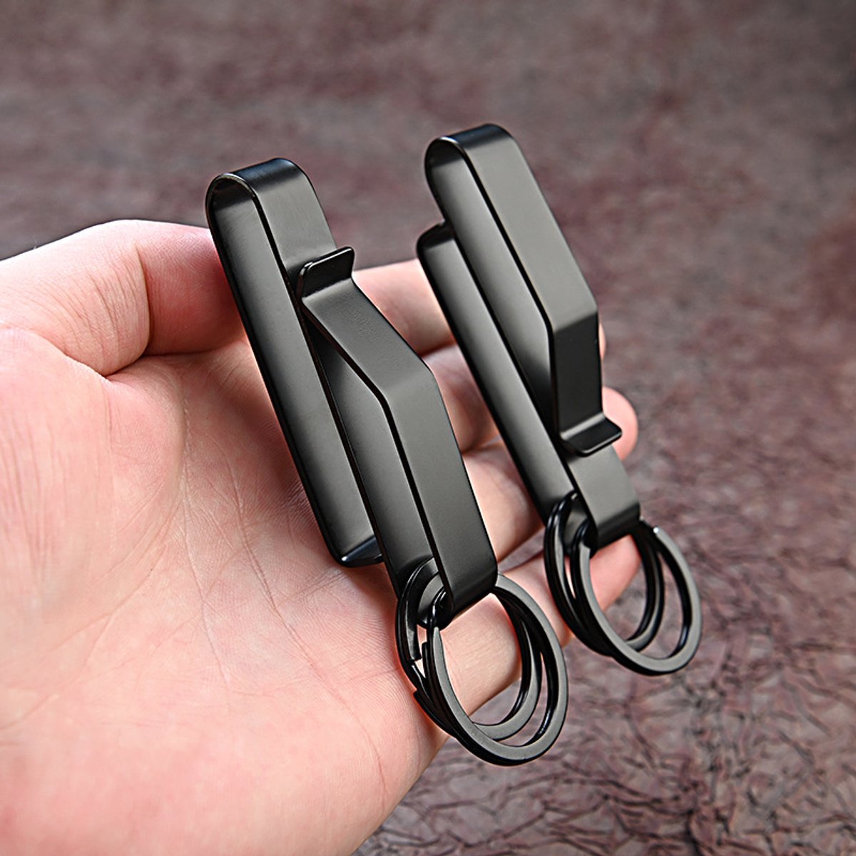 Keychain - 2 Pieces - Belt Keychain - Tactical Keychain - Duty Belt Keychain - Key Clip - Key Ring - Belt Clip - With Keyrings - Stealth Belt Loop Keychain โ image 4