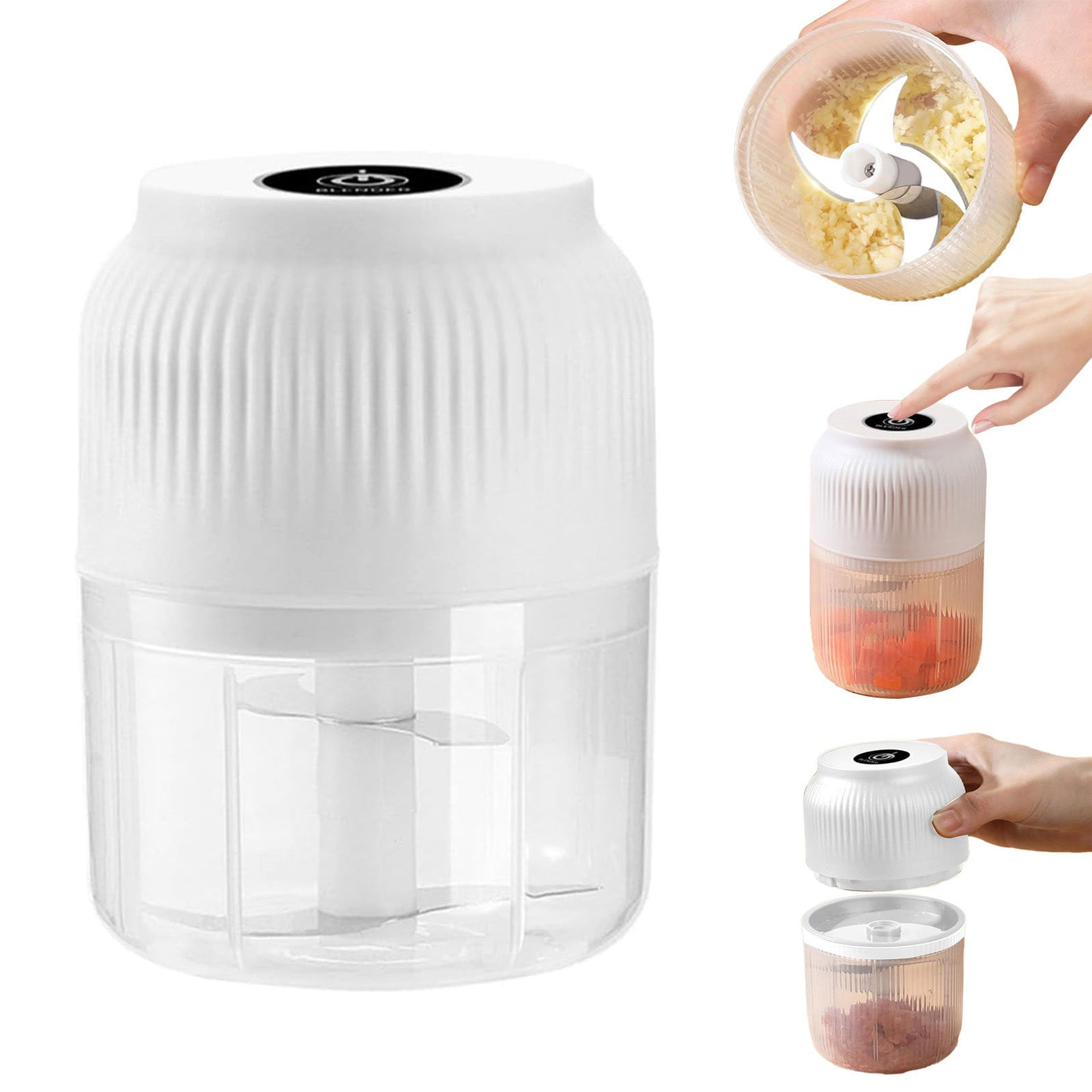 Food Blender, Electric Garlic Chopper Meat Grinder Portable Mini Food Processor Vegetable Masher with Type C Charging Garlic Masher Mincer for Onions Meat โ image 3