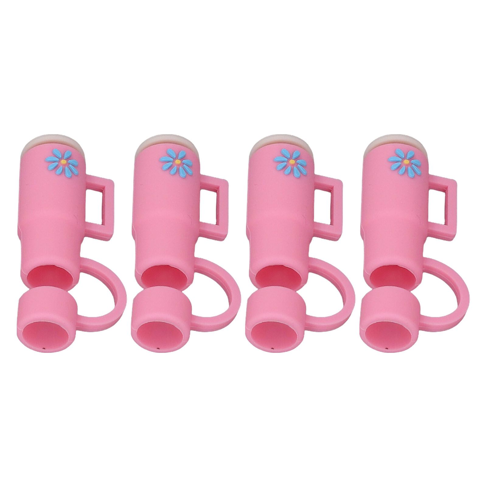 Straw Covers Dustproof Decorative Splash Proof Odorless Reusable Straw Toppers for Party ShoppingTravelling Camping 4 Cup Straw Caps โ image 2